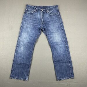 Levis 514 Jeans Mens‎ SZ 34x39* Med Blue Wash Denim Stretch